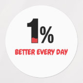 Motivational words -1% Better Every Day ラベル (デザイン2)