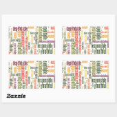 Motivational Words #4 positive values 長方形シール (シート)