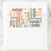 Motivational Words #4 positive values 長方形シール (バッグ)