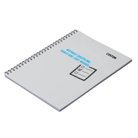 Motivational words -  Discipline,  ノートブック (左側)