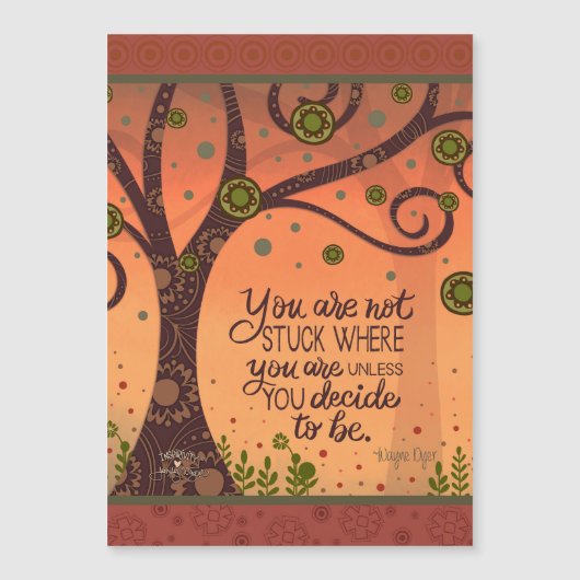 Motivational You Are Not Stuck Magnetic Card (正面)