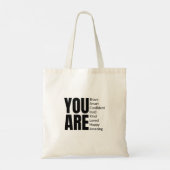 Motivational “YOU ARE” Typography トートバッグ (裏面)