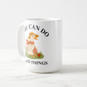 Motivational You Can Do Hard Things Goose Mug コーヒーマグカップ (正面左)