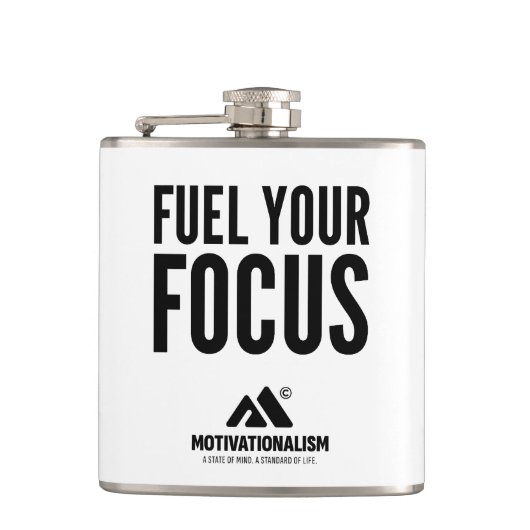 MOTIVATIONALISM© Fuel Your Focus_ フラスク (正面)