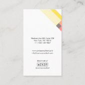 motivo geométrico minimalista moderno amarillo 名刺 (裏面)