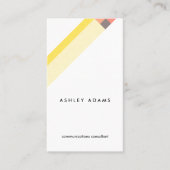 motivo geométrico minimalista moderno amarillo 名刺 (正面)