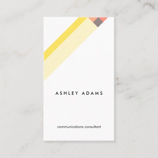 motivo geométrico minimalista moderno amarillo 名刺 (正面)