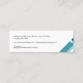 motivo geométrico minimalista moderno azul スキニー名刺 (裏面)