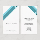 motivo geométrico minimalista moderno azul 名刺