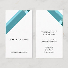 motivo geométrico minimalista moderno azul 名刺