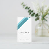 motivo geométrico minimalista moderno azul 名刺 (スタンド正面)