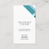 motivo geométrico minimalista moderno azul 名刺 (裏面)