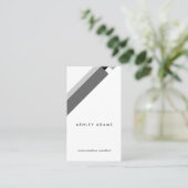 motivo geométrico minimalista moderno blanco gris 名刺 (スタンド正面)