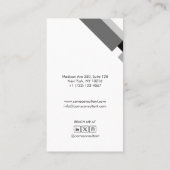 motivo geométrico minimalista moderno blanco gris 名刺 (裏面)