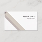 motivo geométrico minimalista moderno marrón 名刺 (正面)