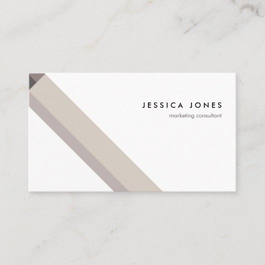 motivo geométrico minimalista moderno marrón 名刺 (正面)