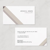 motivo geométrico minimalista moderno marrón 名刺