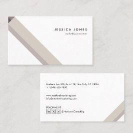 motivo geométrico minimalista moderno marrón 名刺