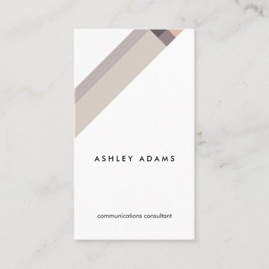 motivo geométrico minimalista moderno marrón 名刺 (正面)