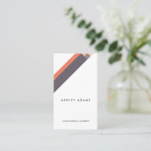motivo geométrico minimalista moderno naranja lila 名刺 (スタンド正面)