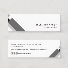 motivo geométrico minimalista moderno negro gris スキニー名刺