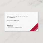 motivo geométrico minimalista moderno rojo 名刺 (裏面)