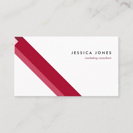 motivo geométrico minimalista moderno rojo 名刺 (正面)