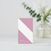 motivo geométrico minimalista moderno rosa 名刺 (スタンド正面)