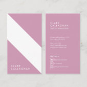 motivo geométrico minimalista moderno rosa 名刺
