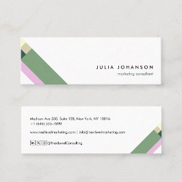motivo geométrico minimalista moderno verde スキニー名刺
