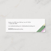 motivo geométrico minimalista moderno verde スキニー名刺 (裏面)