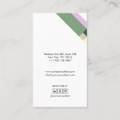 motivo geométrico minimalista moderno verde 名刺 (裏面)