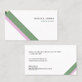 motivo geométrico minimalista moderno verde 名刺