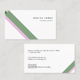 motivo geométrico minimalista moderno verde 名刺