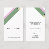 motivo geométrico minimalista moderno verde 名刺