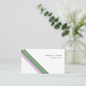 motivo geométrico minimalista moderno verde 名刺 (スタンド正面)