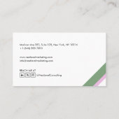 motivo geométrico minimalista moderno verde 名刺 (裏面)