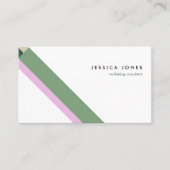 motivo geométrico minimalista moderno verde 名刺 (正面)