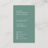 motivo geométrico minimalista moderno verde 名刺 (裏面)