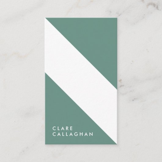 motivo geométrico minimalista moderno verde 名刺 (正面)