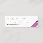 motivo geométrico minimalista moderno violeta スキニー名刺 (裏面)