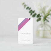 motivo geométrico minimalista moderno violeta 名刺 (スタンド正面)