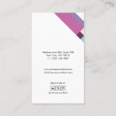 motivo geométrico minimalista moderno violeta 名刺 (裏面)