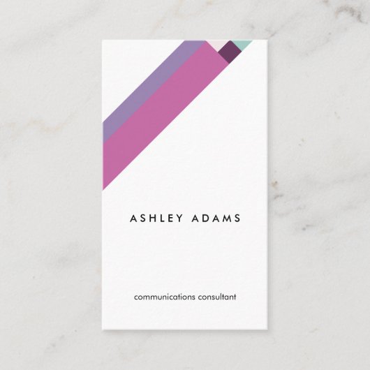 motivo geométrico minimalista moderno violeta 名刺 (正面)