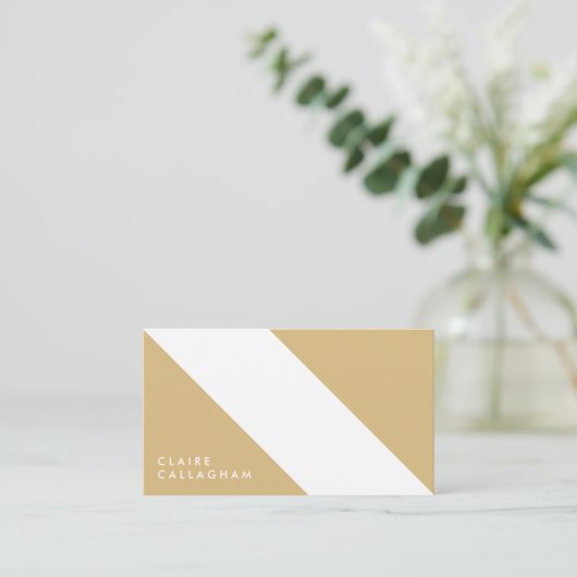 motivo geométrico moderno minimalista amarillo 名刺 (スタンド正面)