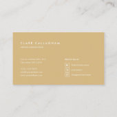 motivo geométrico moderno minimalista amarillo 名刺 (裏面)