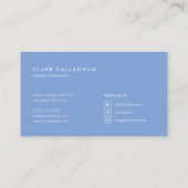 motivo geométrico moderno minimalista azul 名刺 (裏面)