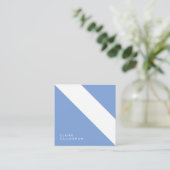 motivo geométrico moderno minimalista azul claro スクエア名刺 (スタンド正面)