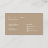 motivo geométrico moderno minimalista blanco beige 名刺 (裏面)