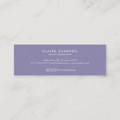 motivo geométrico moderno minimalista lavanda  スキニー名刺 (裏面)